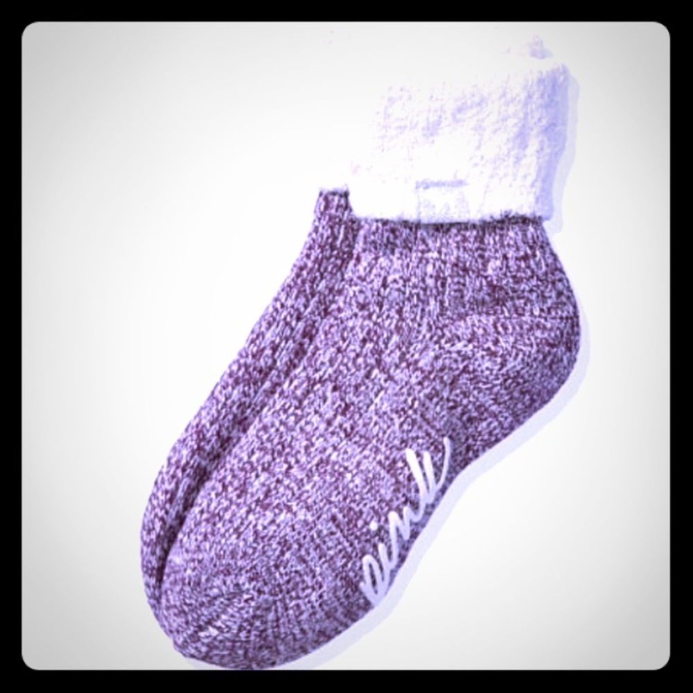 🖤VS PINK💗Cozy Lined Cree Socks👣NWT/NIP💖